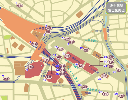 JR千葉駅・富士見周辺